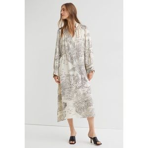 H&M • Stockholm Landscape Printed Maxi Dress in Cream and Black